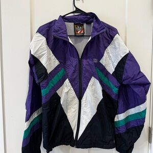 Vintage Purple and Black Windbreaker Jacket 92 JCPenney penny Olympics